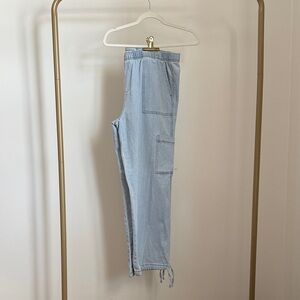 Light Blue Casual Cargo Pants